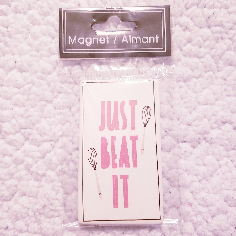 Just Beat It Whisk Magnet. NWT.